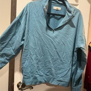 Thread & Supply Men's Light Blue Half-Zip Pullover Sweater